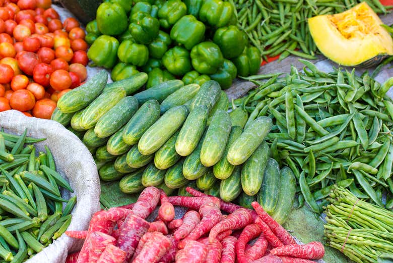 Mercado en Varanasi