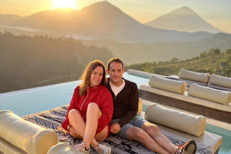 ¡Momento romántico!