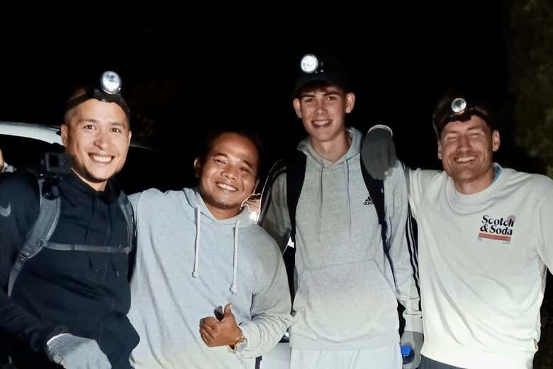 Durante la caminata hacia Agung