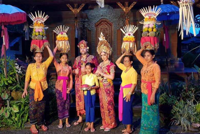 Enjoying a traditional wedding