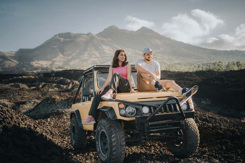 Disfrutando del tour en 4x4