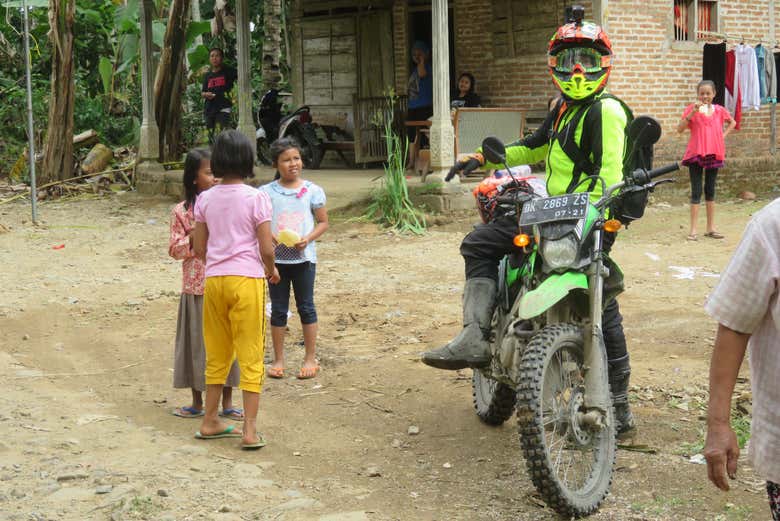 Durante il tour di Bali in moto