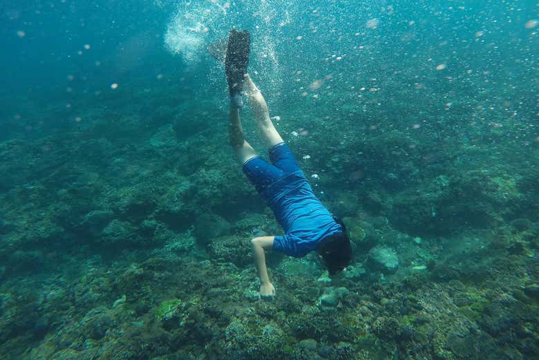 Admirando los fondos marinos de Nusa Penida