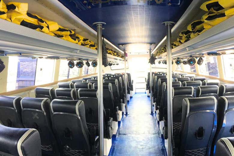 Inside the boat