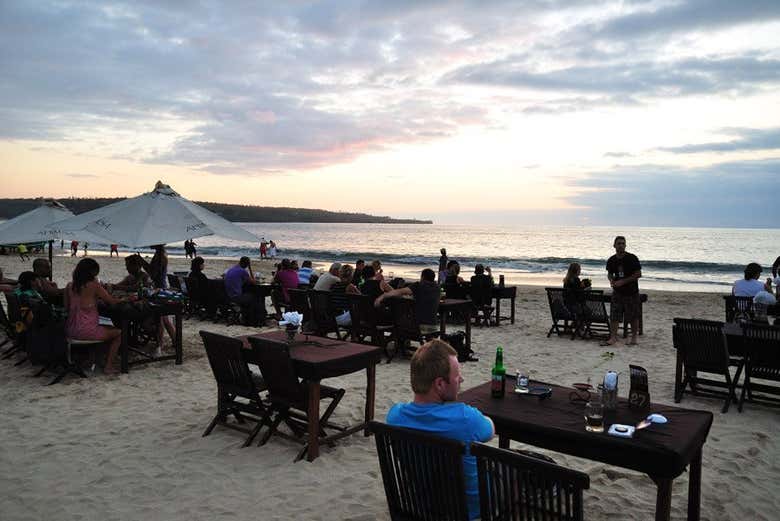 Sunset dinner on Jimbaran beach