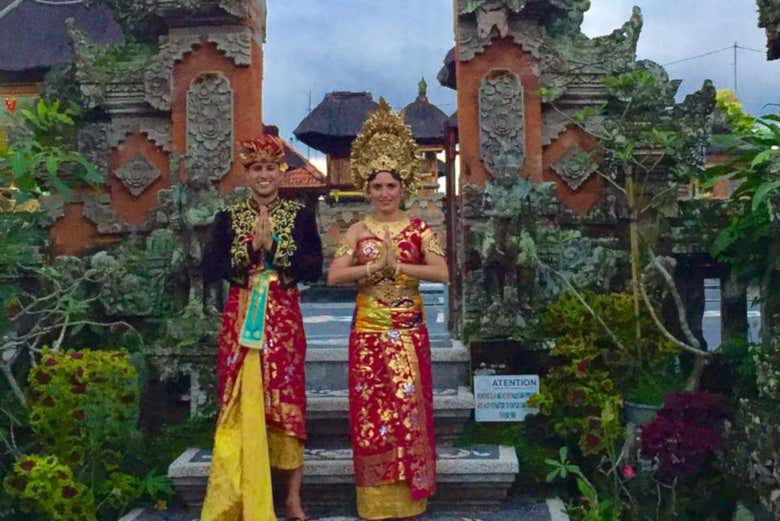Traditional photo at a Balinese wedding