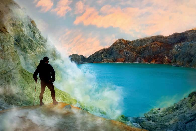 Crater of the Ijen volcano