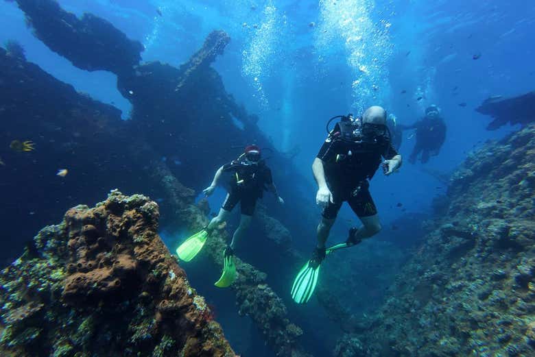 Explorez les recoins de l'épave