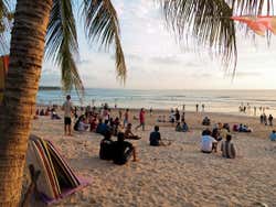 Playa de Kuta al atardecer