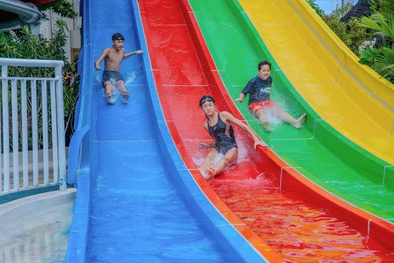 Enjoy the park's waterslides