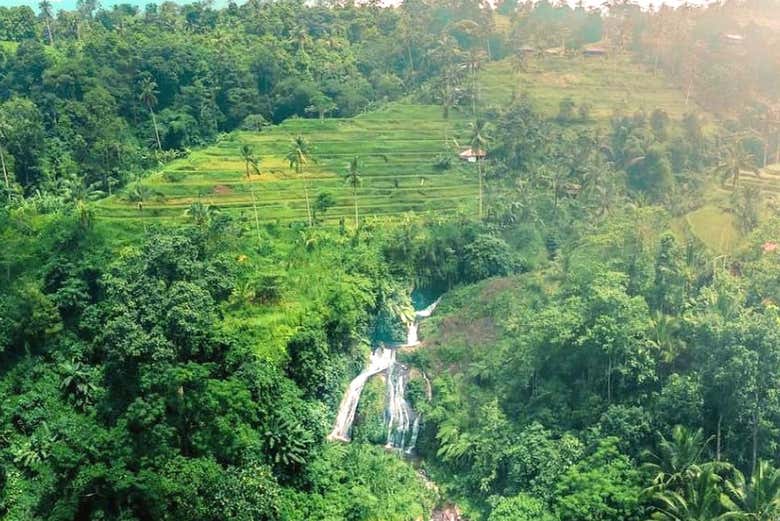 Waterfalls in the heart of the jungle