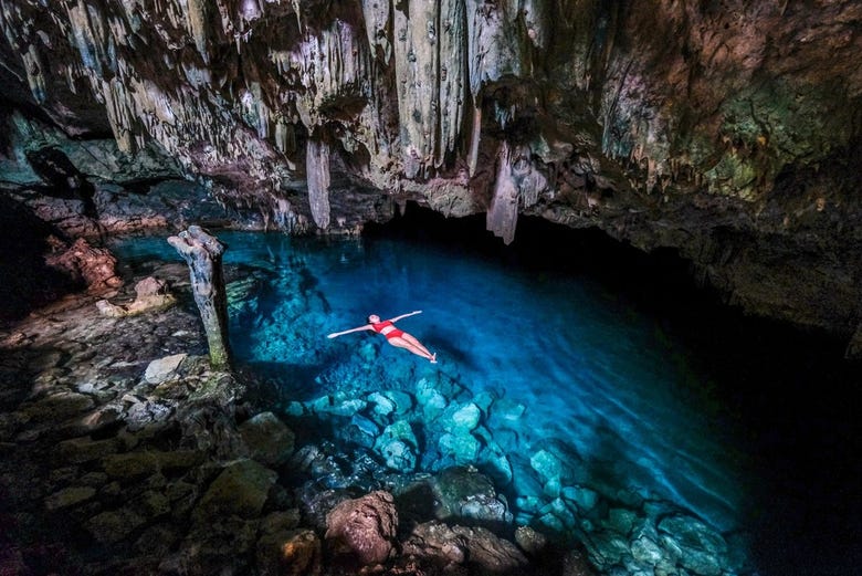 Take a dip in Rangko Cave