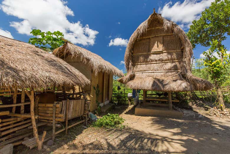Casas con tejados de paja