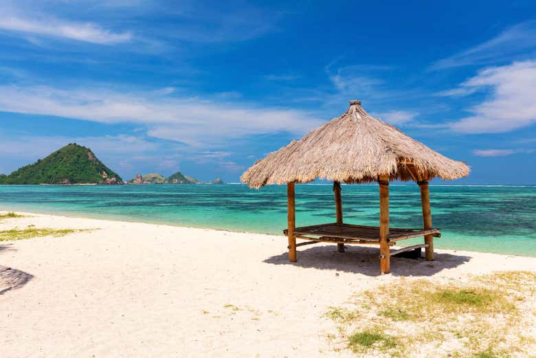 En la playa de Kuta Lombok