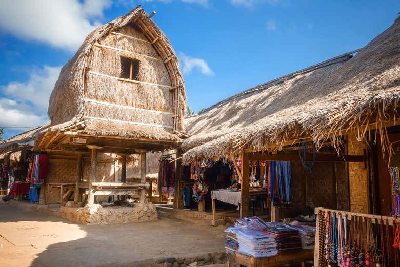 Uno de los pueblos Sasak, en Lombok