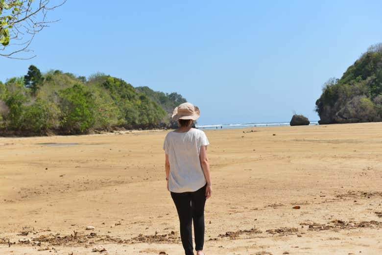 Paseando por la arena