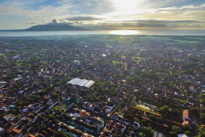 Vista aérea de Banyuwangi