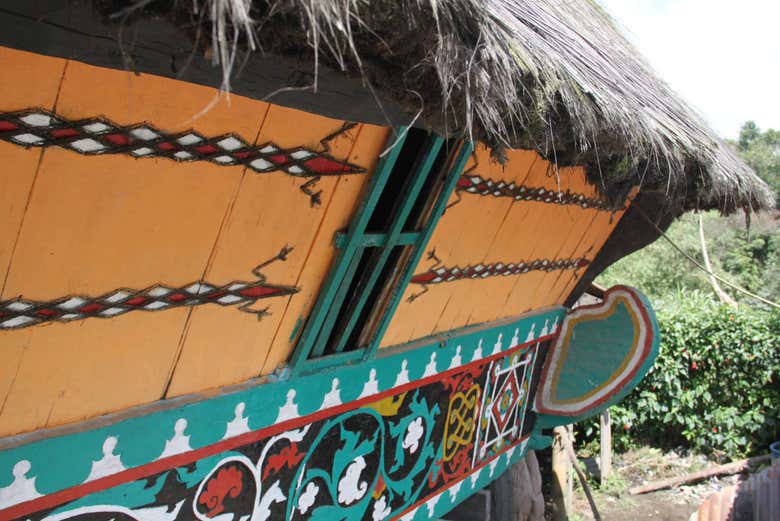 Decoration of the houses in Lingga