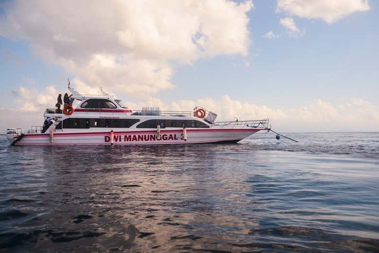 Durante il transfer in barca