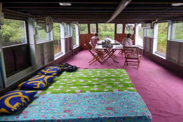 Interior del klotok