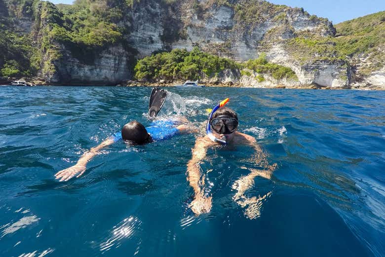 Praticando snorkel