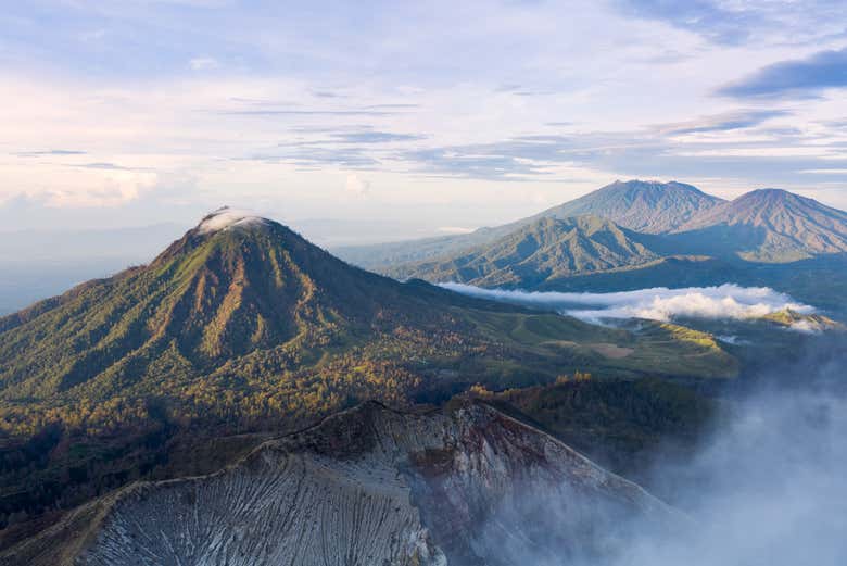 Paysage du volcan Ijen