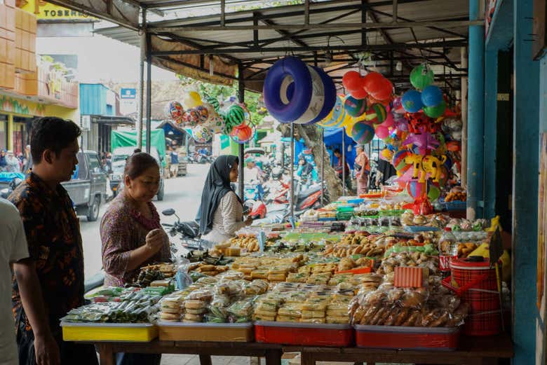 Visitando el mercado de Kotagede