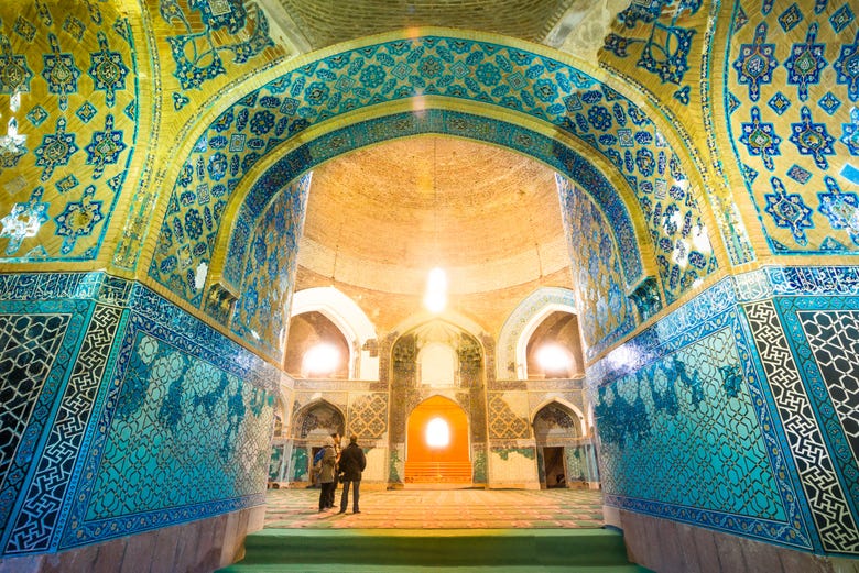 Interior de la mezquita Azul