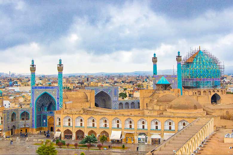 La mezquita del Shah con sus imponentes minaretes