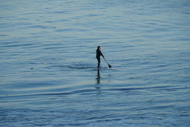 Rowing along Connemara's coastline