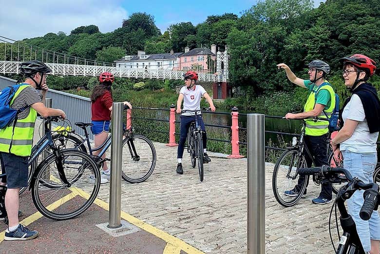 Crossing a bridge in Cork