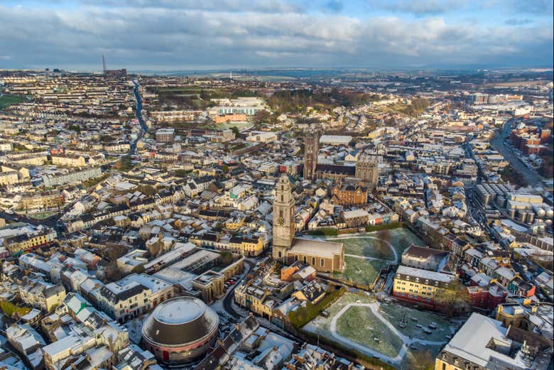Vue aérienne sur le quartier de Shandon