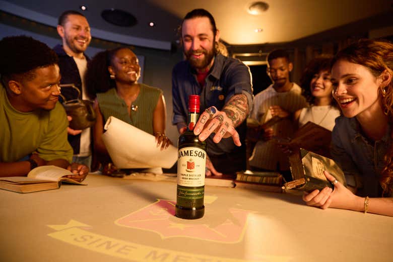 Durante el tour por la destilería Jameson