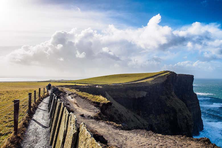 Llegando a los acantilados de Moher