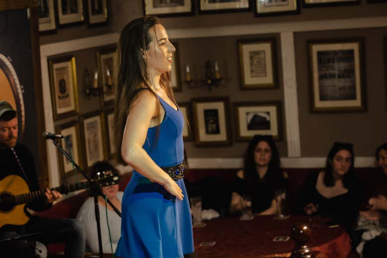 Bailarina durante el espectáculo