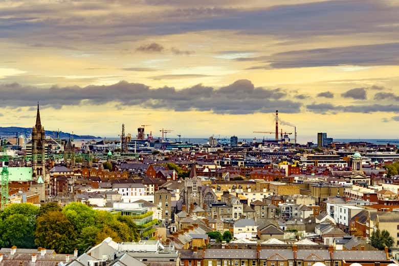 Marvel at panoramic views of Dublin from the Gravity Bar