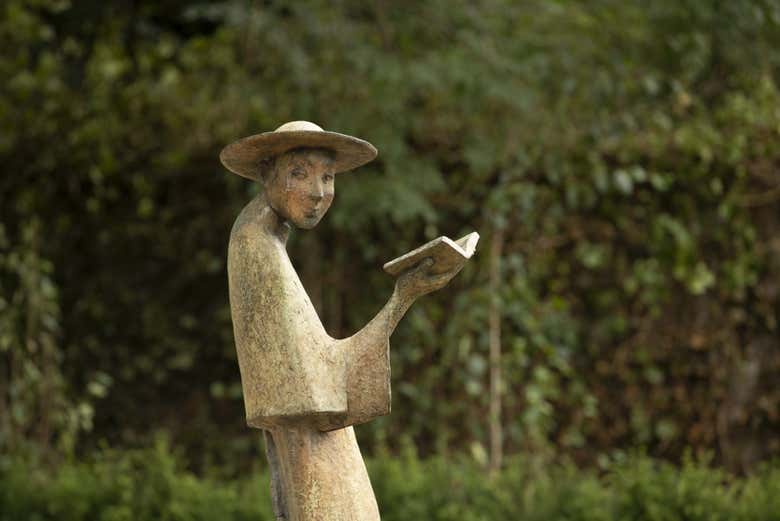 Une des sculptures du Museum of Literature Ireland