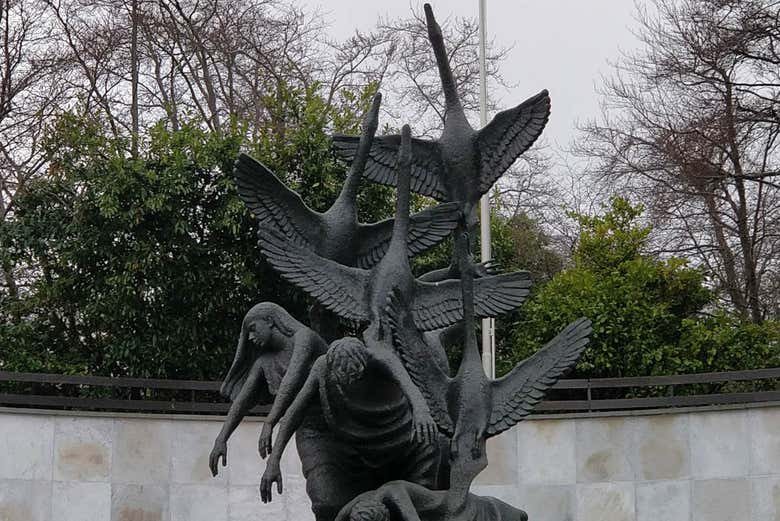 One of the sculptures