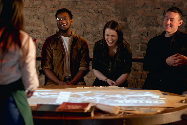 Durante la visita por la destilería Jameson