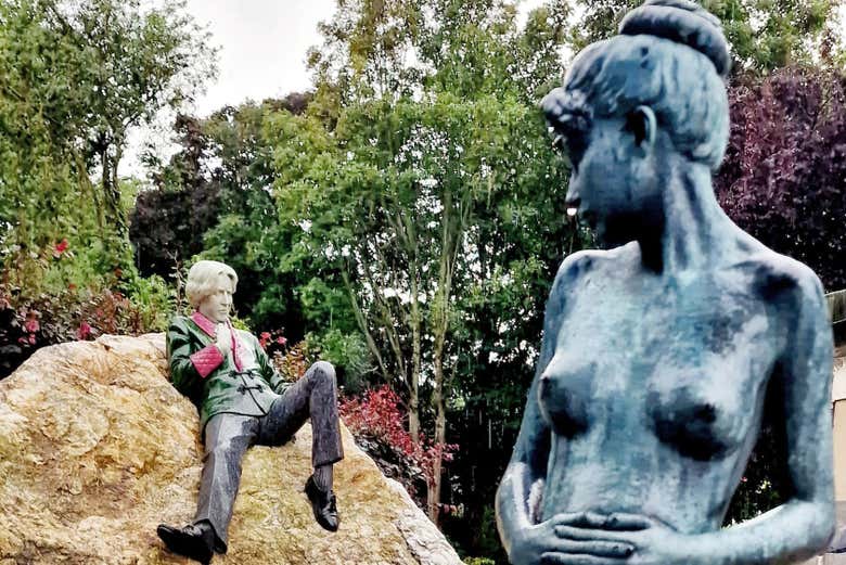 La statua di Oscar Wilde