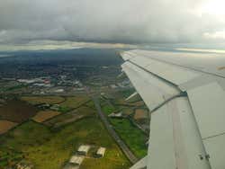 View of Dublin from the plane