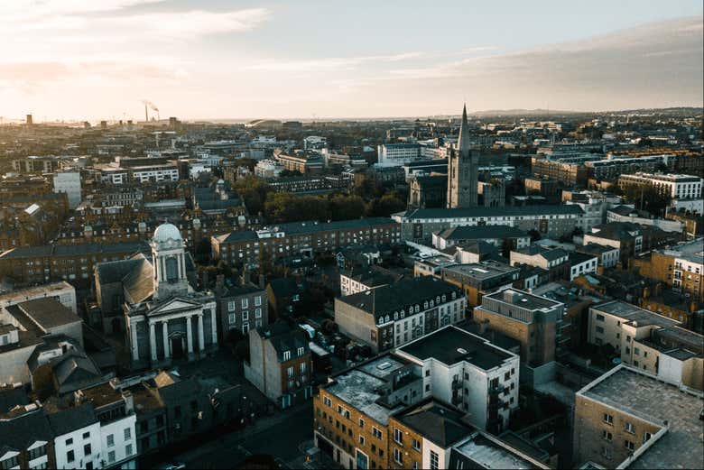 Vista aérea del barrio The Liberties