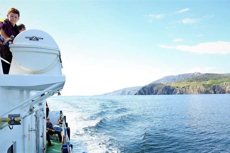 Enjoying the boat ride in Killybegs