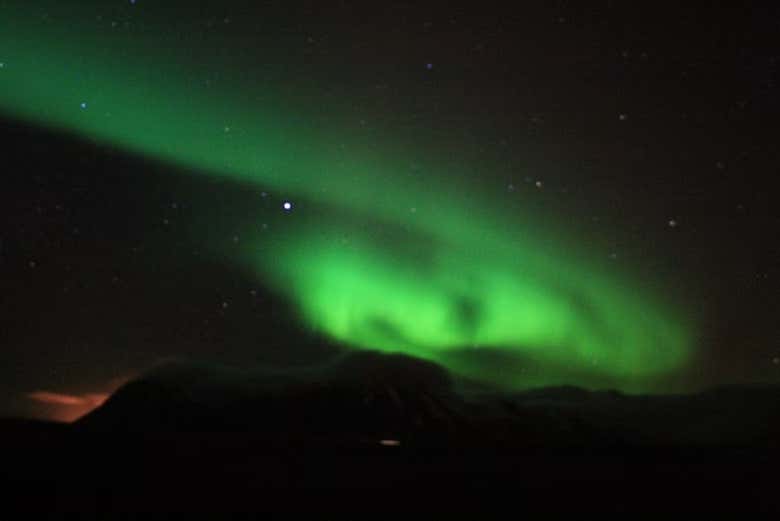 Cores da aurora boreal