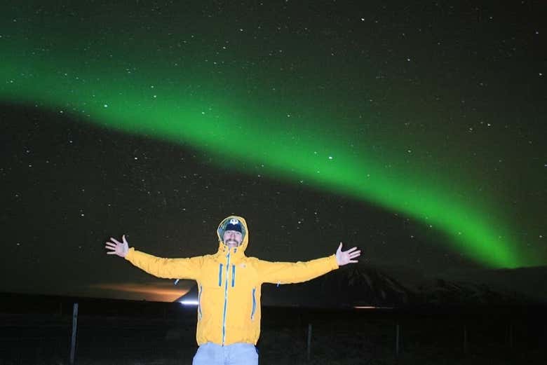 Admirando a aurora boreal