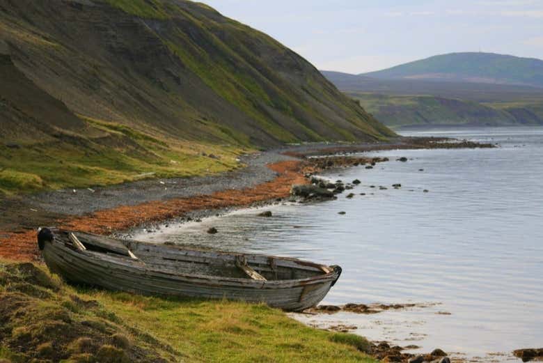 Paisajes de la costa noreste de Islandia