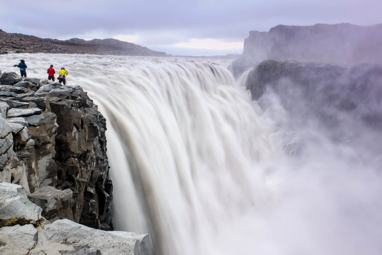 Admire the spectacular Dettifoss Waterfall