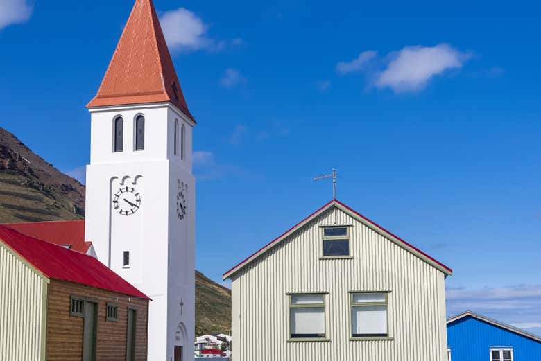 Visiting the little church in Siglufjörður