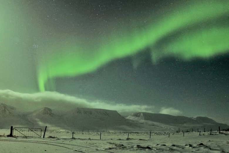 Aurora boreal en Akureyri