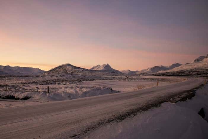 Atardecer en el valle de Breiðdalur